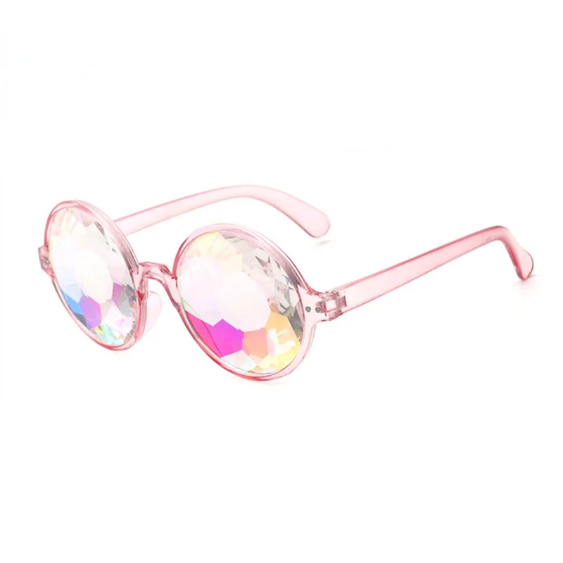 Glasses Rave Men Round Kaleidoscope Sunglasses Women Party Psychedelic Prism Diffracted Lens EDM Sunglasses Female glasses