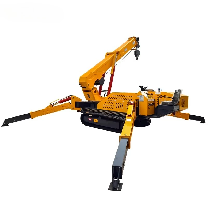 China Telescopic Mini Spider Crane Heigh Efficiency Construction Machine