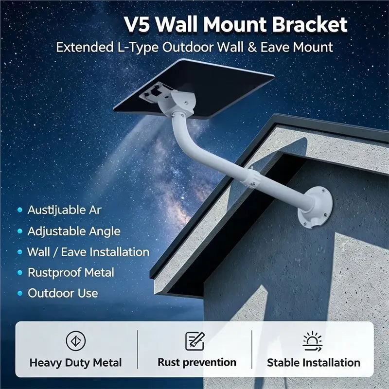 Fixed Long Steel Channel Adapter For Starlink V5 Telescopic Mount Adjustable Wall Roof Bracket Anti Rust