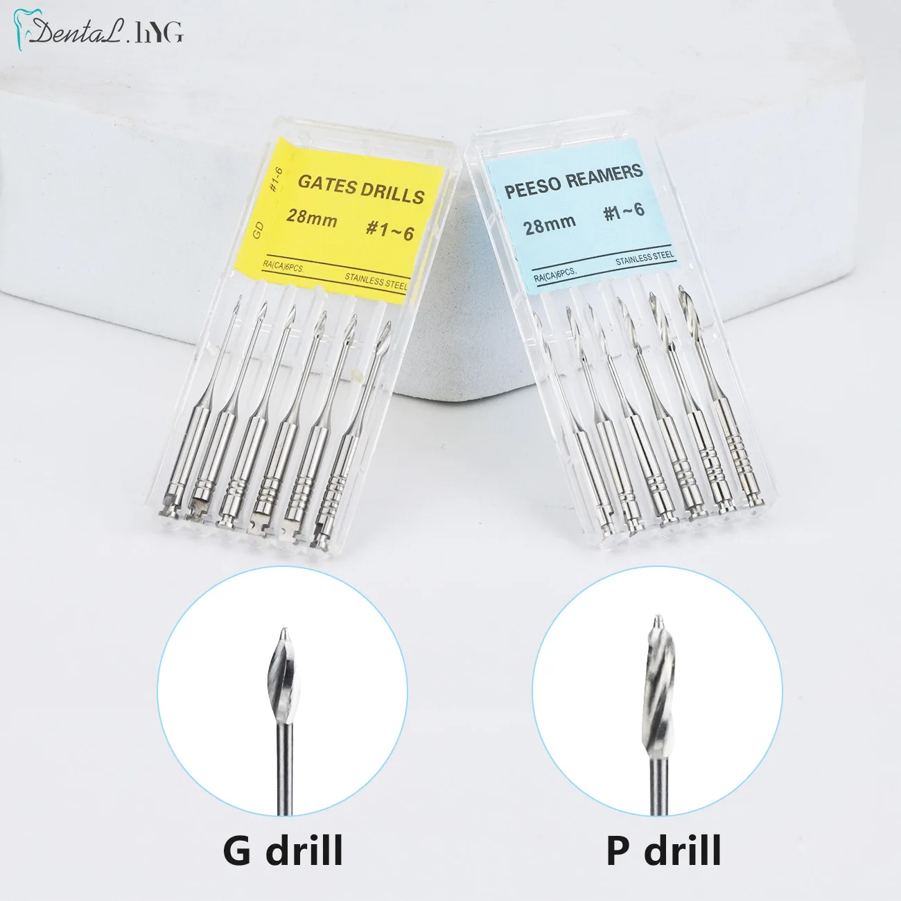 1 Pack(6pcs) 28/32mm Dental Endodontic Files Reamers Dental Drill Gates Glidden Endo Files Dentist Materials Tool