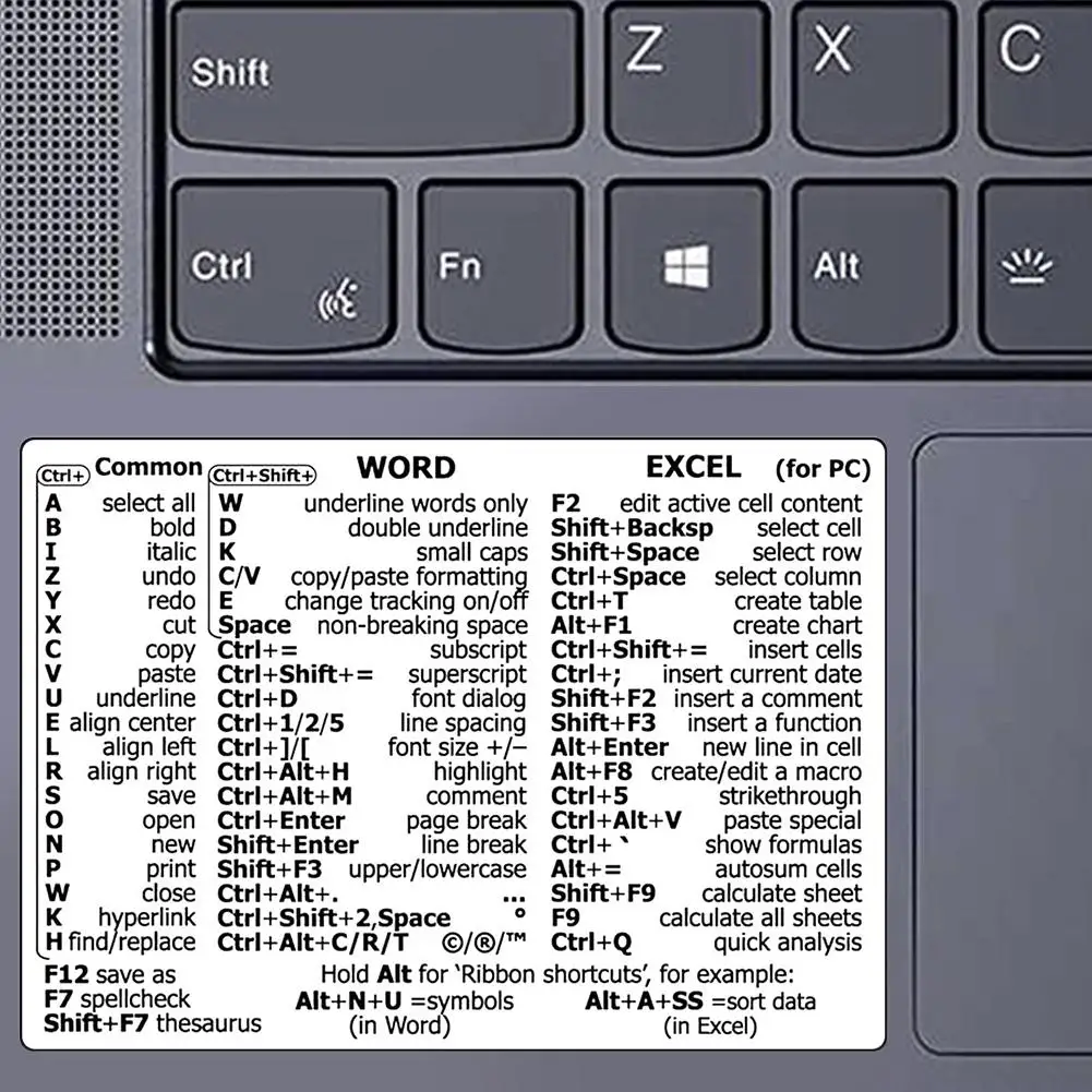 Office Keyboard Shortcut Key Sticker Suitable For Apple Window Photoshop Sticker Operating System Pattern
