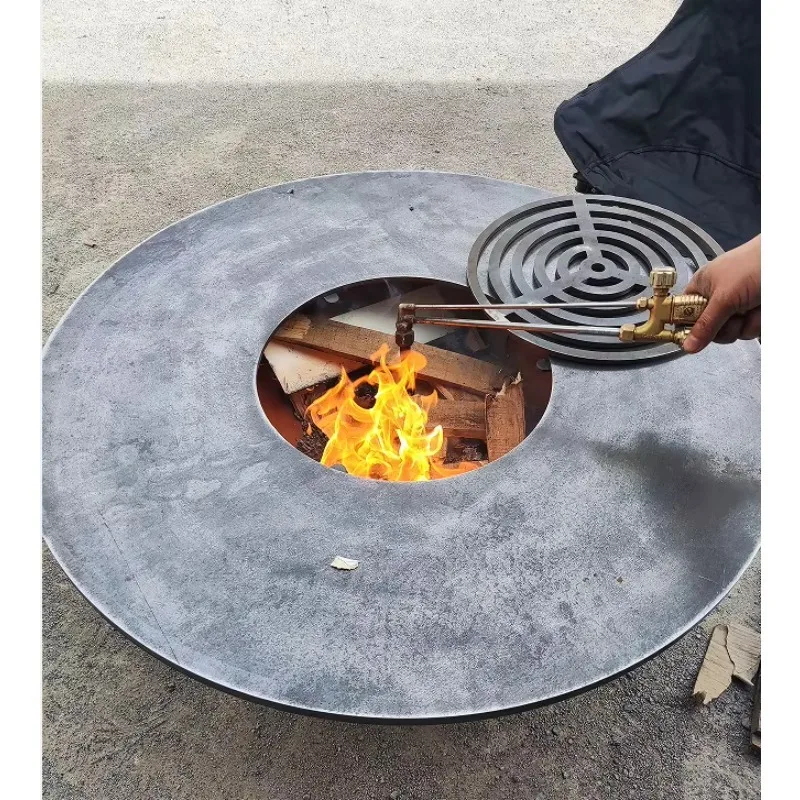 Airo Europe Design Outdoor Customized Kitchens Fire Pit Barbeque Corten Steel Charcoal BBQ Grill for Cooking