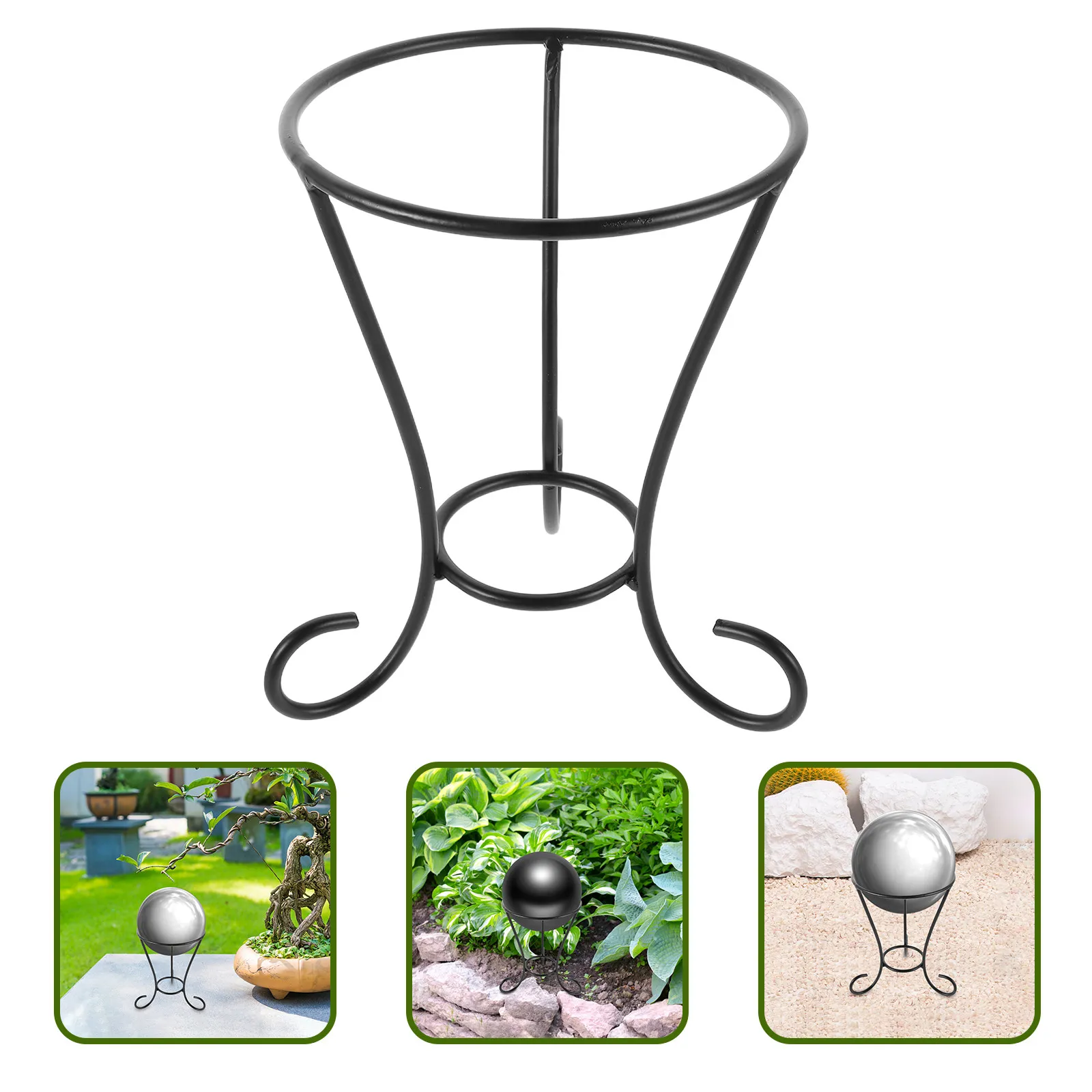 

Металлическая подставка для садового шара: прочное железное основание для демонстрационного шара-глобуса – черный уличный держатель для шара в деревенском стиле для украшения двора