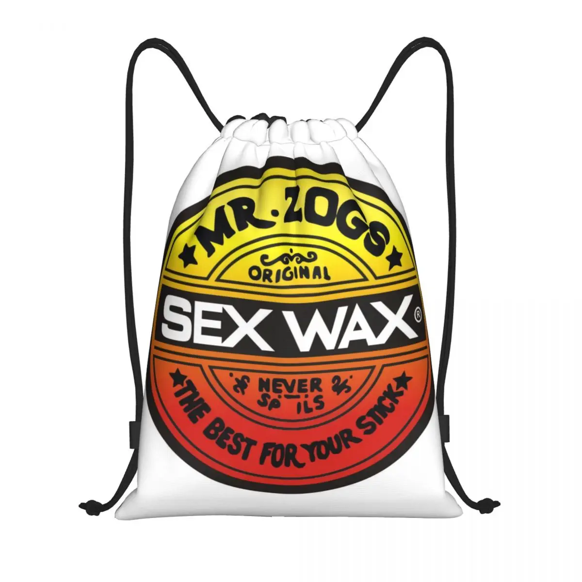 Custom Mr Zogs Surfing Sex Wax Drawstring Bag Women Men Lightweight Sports Gym Storage Backpack