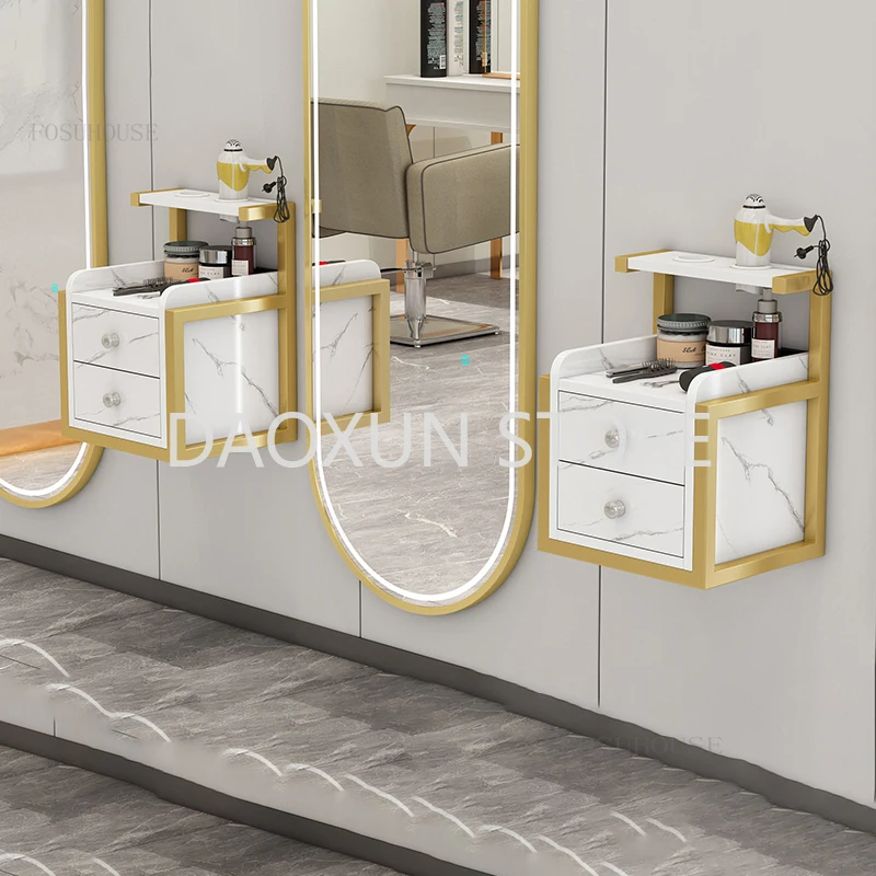 Wall-mounted Hairdressing Shop Tool Cabinet Salon Trolleys Hair Salon Special Hair Design Workbench Barber Storage Cabinet