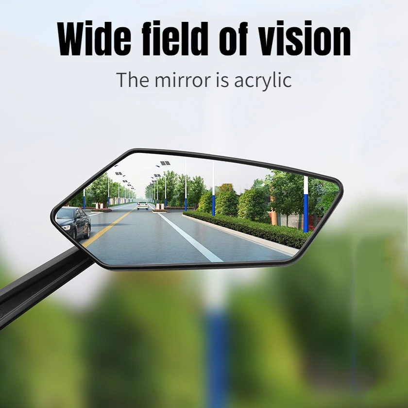 Motorcycle Rearview Mirror With High-Definition Convex Surface That Can Rotate 360 ° Motorcycle Electric Bicycle Riding Rearview