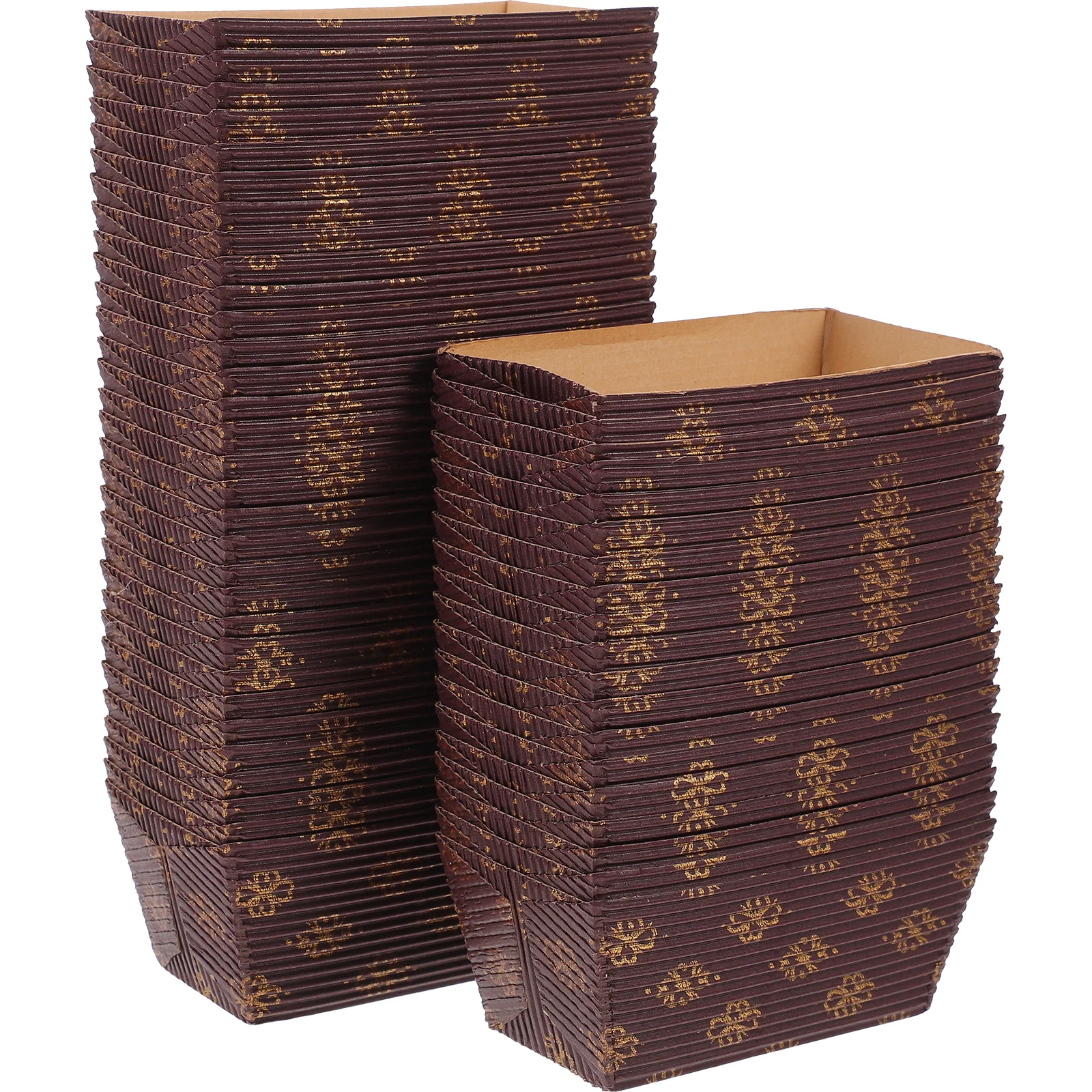 

50pcs Paper Pans Baking Molds For Practical Loft Molds Bread Cake Non-Stick Disposable Tray Rectangle Kitchen Bakery Supplies