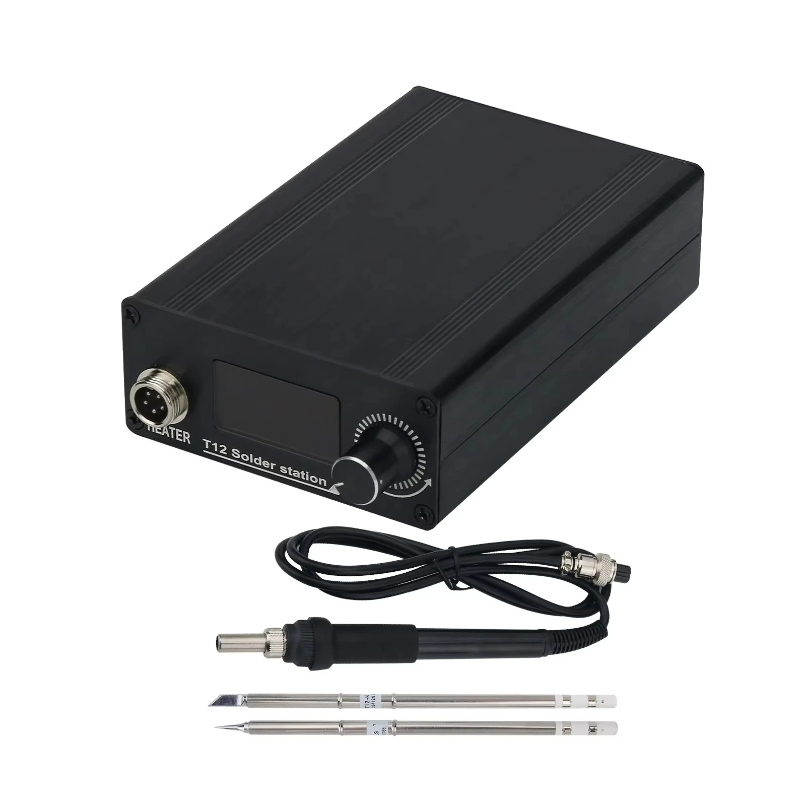 STM32 V3.1S T12 120W OLED Soldering Station with T12-K + T12-ILS Soldering Tips for Electronics Repair and Maintenance