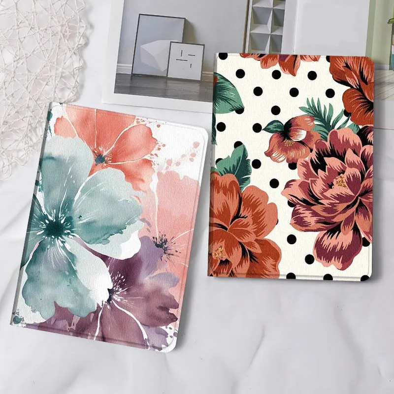 

Watercolor Flower Artwork Tablet Case For Samsung Tab Galaxy S6 S11 A A7 A8 A9 A11 10.1 10.4 10.5 Plus Lite Gift