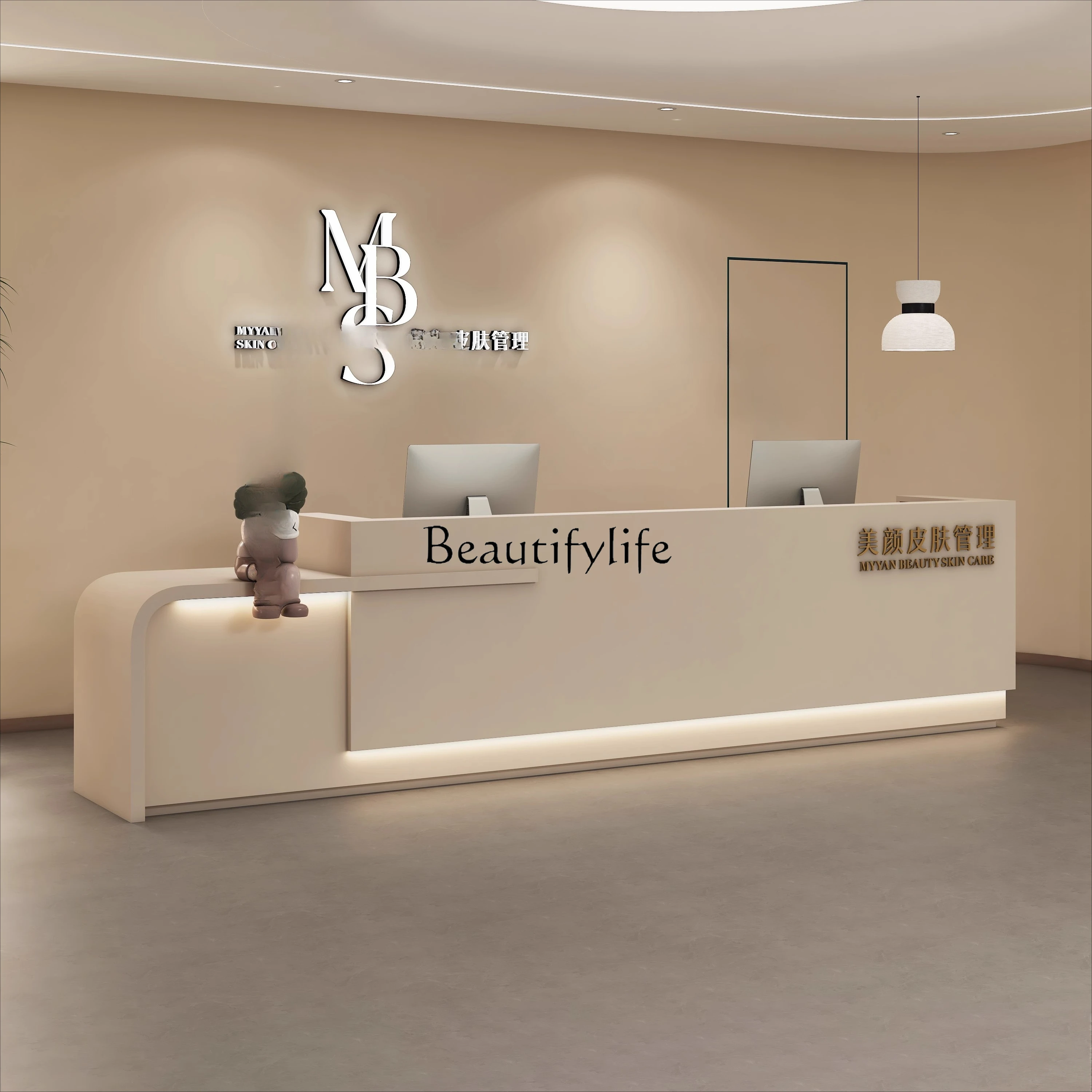 Bar Beauty Salon Clothing Store Simple Modern Light Luxury Barber Shop Hotel Reception Desk