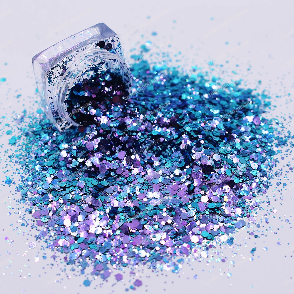 pigment bulk chunky glitter powder for nail art and body cosmetic