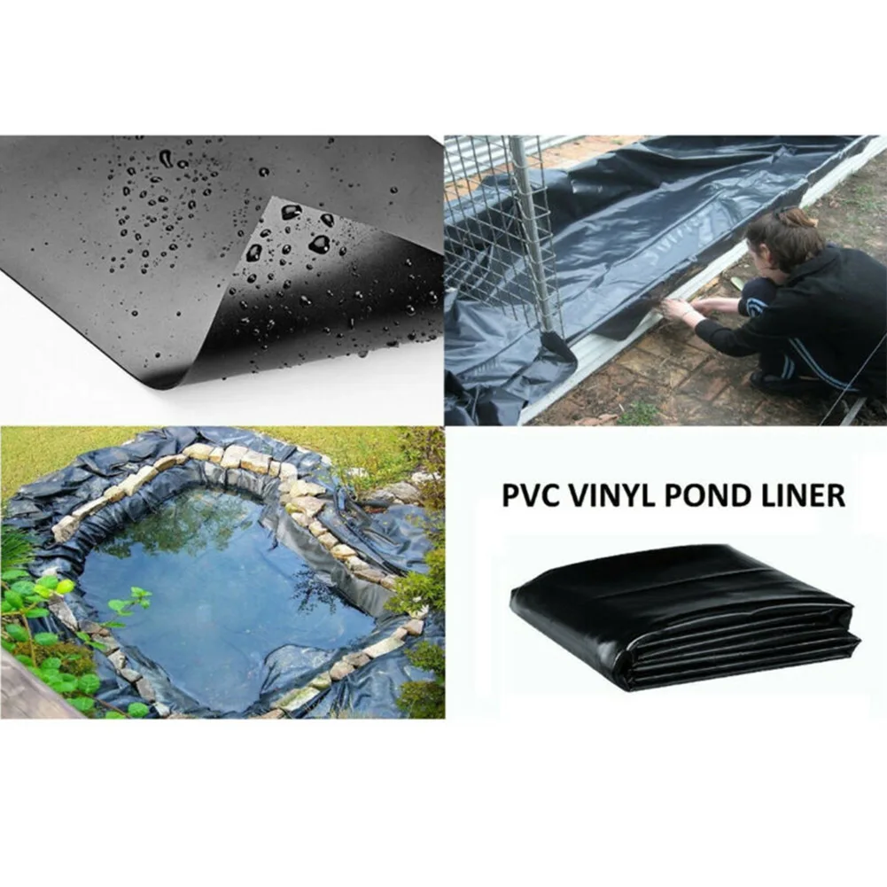 

Водонепроницаемая черная пленка-вкладыш для рыбного пруда, вкладыш из HDPE, усиленная мембрана для садов, бассейнов, ландшафтный дизайн