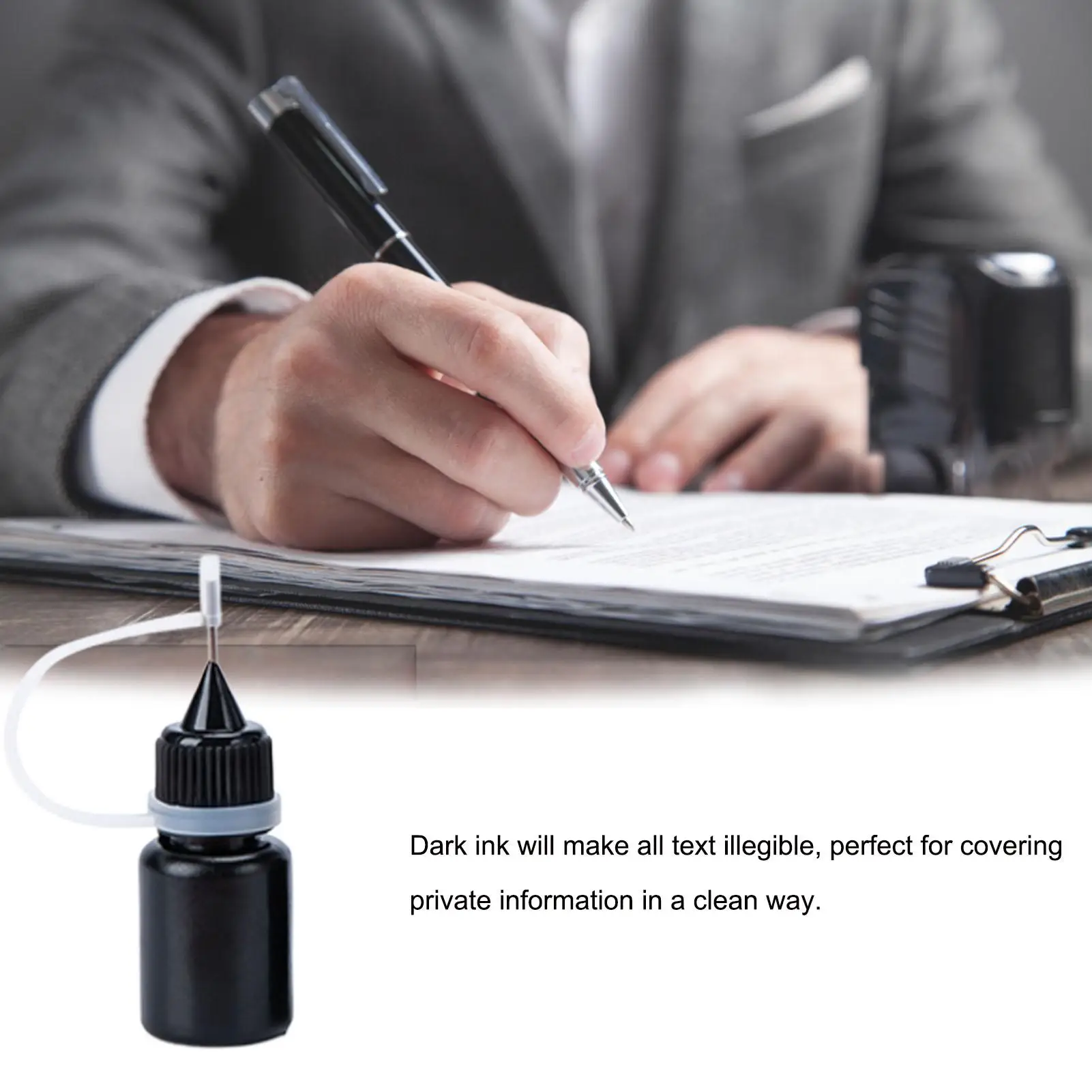 5ml Black Ink Oil Refills For Stamp Identity Protection Information Blocker Supplies Multifunctional Practical Stamp Roller