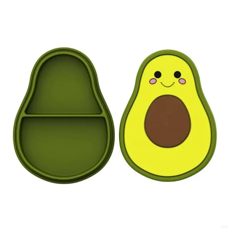 

Q22D Симпатичная мультипликационная авокадо детская присоска деленная тарелка для детской посуды блюдо