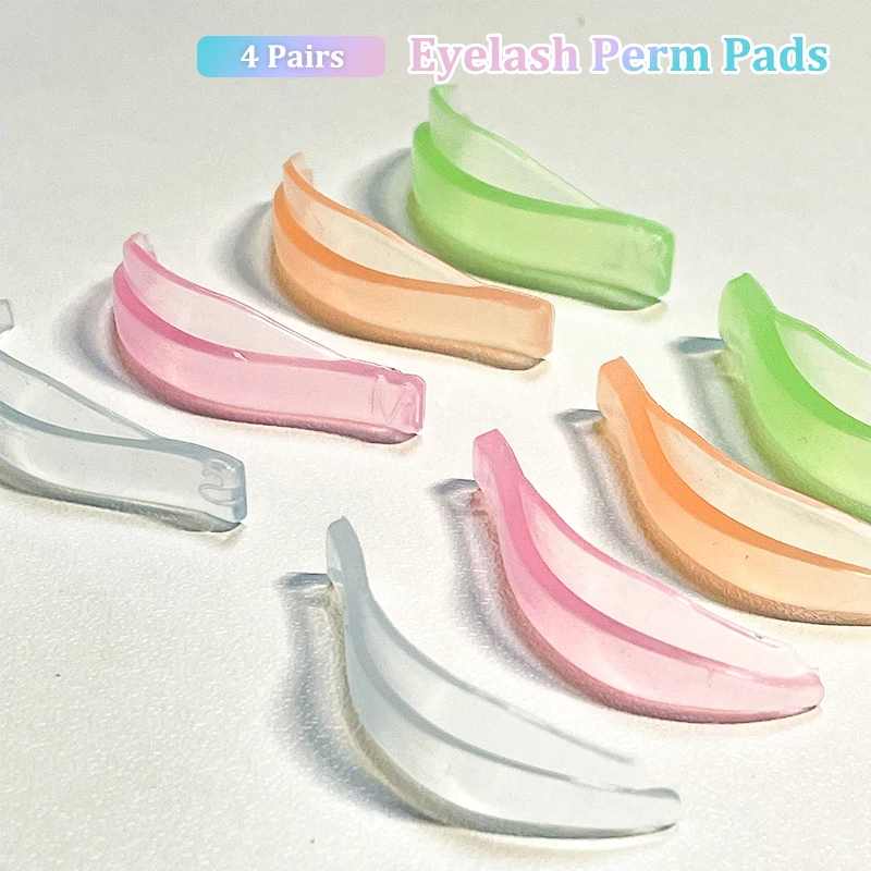 4Pairs Colorful Eyelash Perming Pad Reusable False Eye Lash Curler Patches Lash Lift Shield Pad Beauty Salon