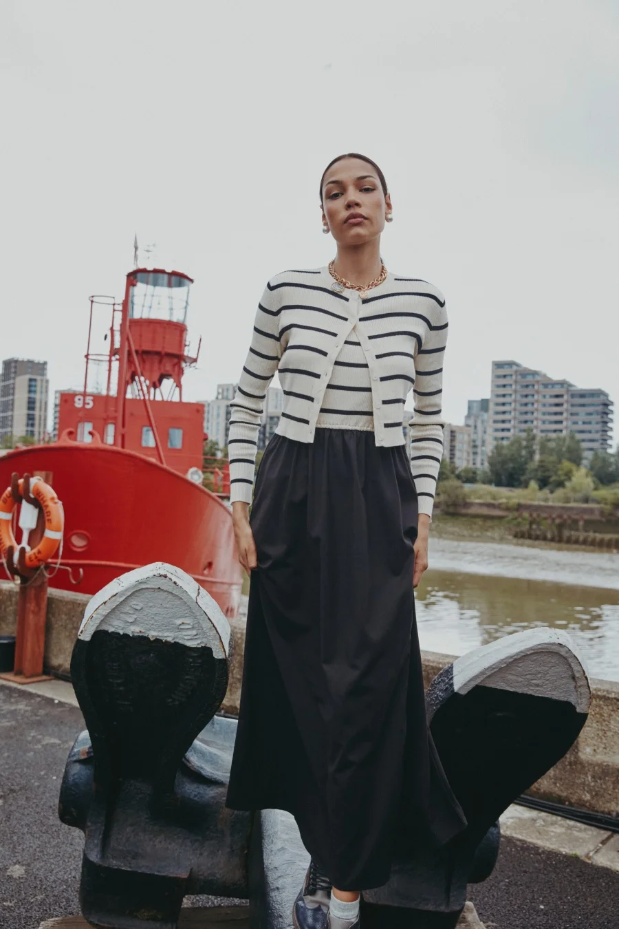 AS AW25 вязаный кардиган в полоску