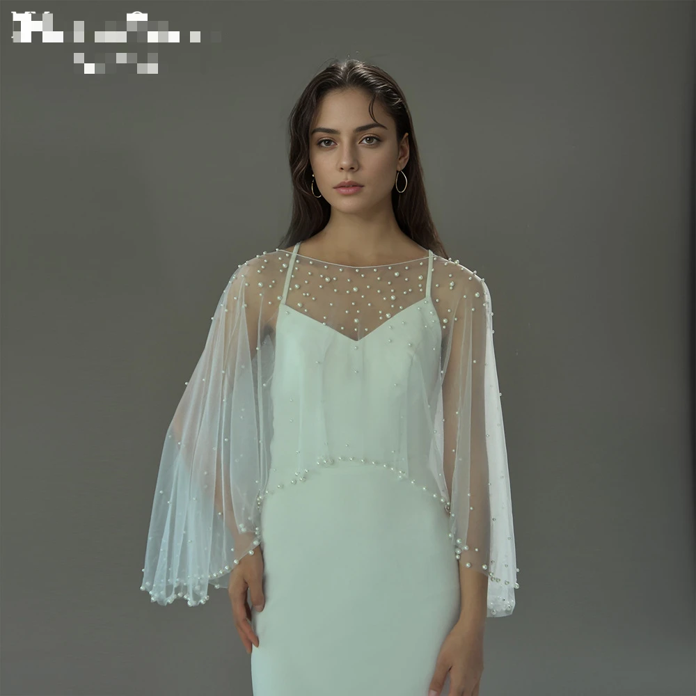

bridal wedding dress handmade beaded shawl, wedding shoulder decoration Internet celebrity banquet evening dress with MG30