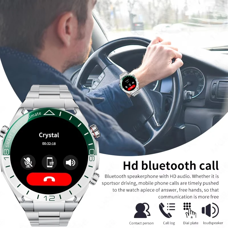 2024 For Huawei Ultimate NFC AMOLED Smart Watch Men Custom Dial Answer Call Sport GPS Track Compass IP68 Waterproof Smartwatch