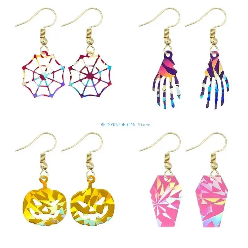 

C1FE Halloween Earrings Silicone Mold Keychain Pendant Ornament Molds