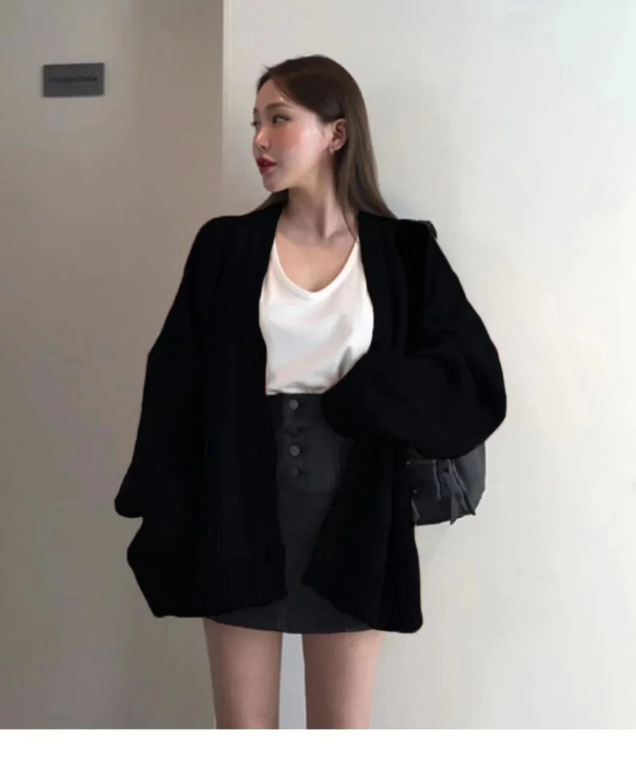 Knit Cardigan Women New Sweater Outerwear Loose Overlapping Retro Japan fashion Lazy Top Outdoor Girl 2024 Autumn and Winter