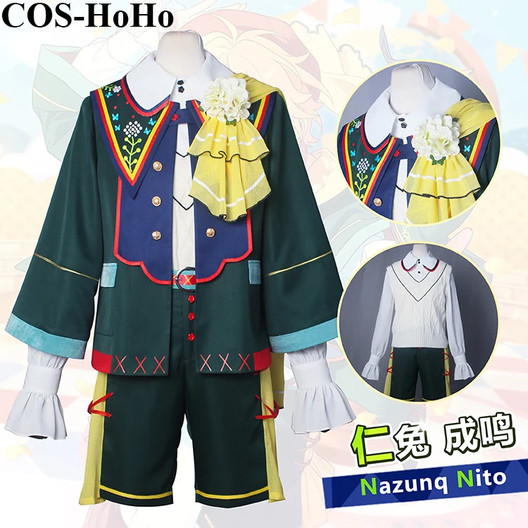 COS-HoHo Anime Ensemble Stars 2 Nito Nazuna Game Suit Gorgeous Uniform Cosplay Costume Halloween Party Outfit For Women/Men