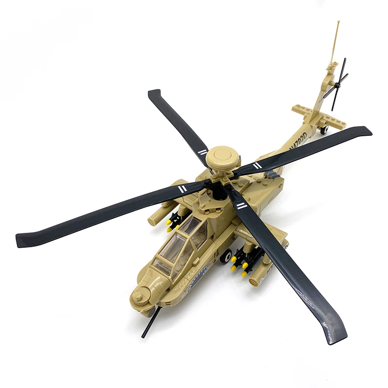 Military F15 Aircraft Apache Helicopter Airplane Building Blocks Model Bricks Kit For Boys Holiday Birthday Gift Collection