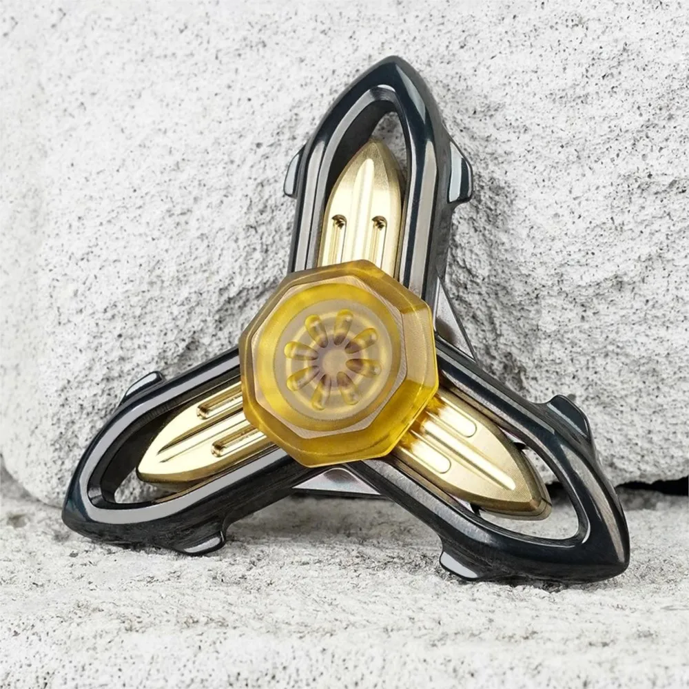 My Joys EDC Starship Fidget Spinner à trois pales, jouet anti-Stress, gyroscope à ongles ouverts, Fidget Spinner, jouets d'anxiété, modèles originaux