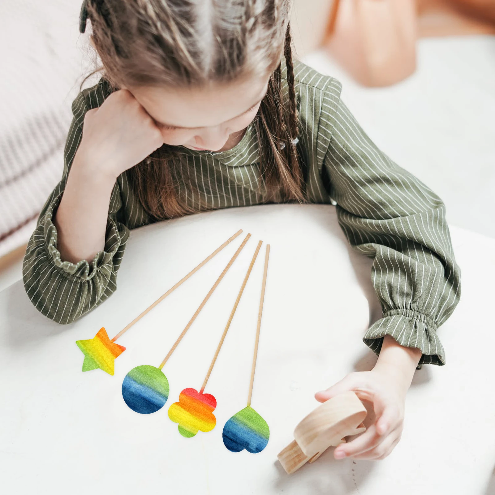 

8pcs Wooden Safe Kids DIY Accessories Birthday Decor Unfinished Diy Fairy Sticks H made Crafts