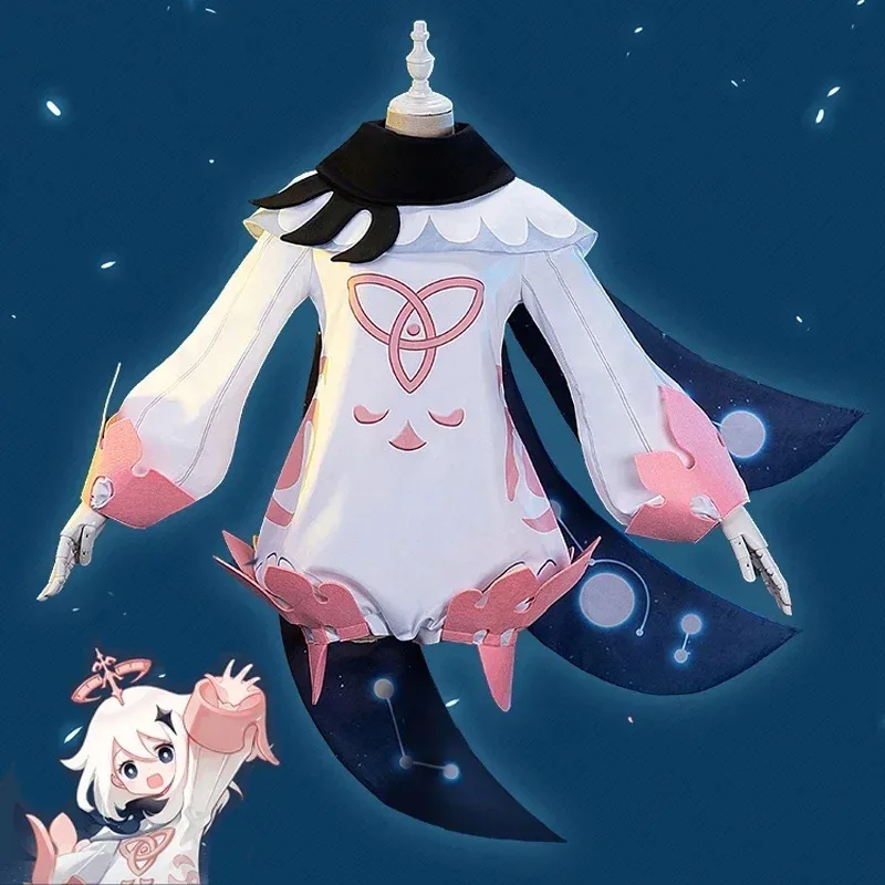 أزياء لطيف Paimon بذلة تأثيري Genshin تأثير زي ارتداءها الزي الرسمي للنساء ل Ha OM1142x;3,v'6.f;9, #1