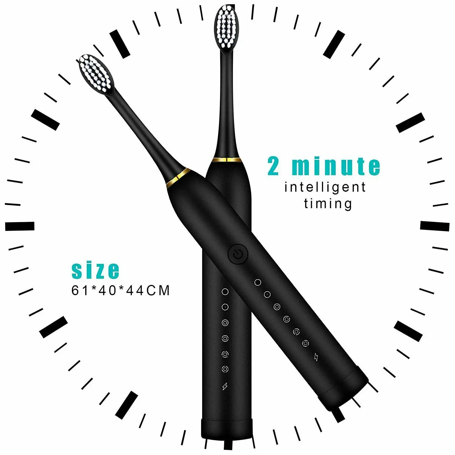 Sonic Electric Toothbrush Rechargeable Automatic For Adults Students with 6 Modes Teeth Care and 3 Brush Heads