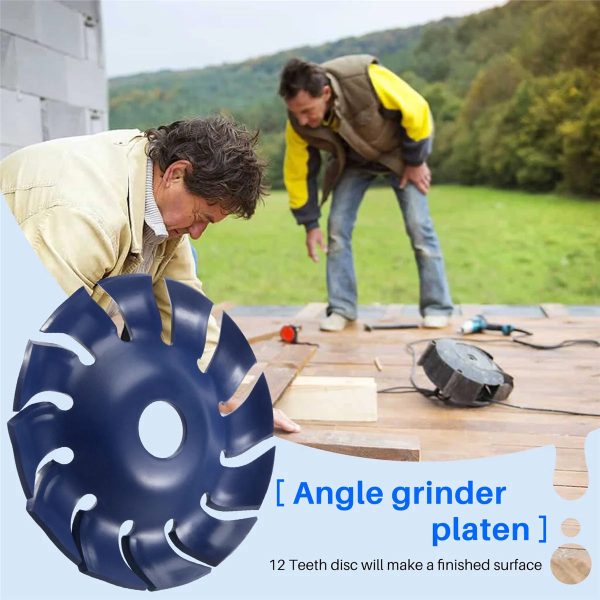 12 Teeth Wood Carving Disc 22mm Bore Grinder Wood Shaping Blade for 125 Angle Grinder Woodworking Tool HOT