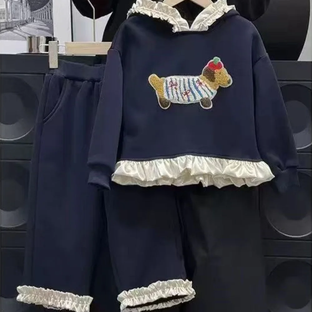 

Girls' Spring And Autumn Set 2025 New Style Children's Clothing Western Cartoon Autumn and Winter Two piece Set