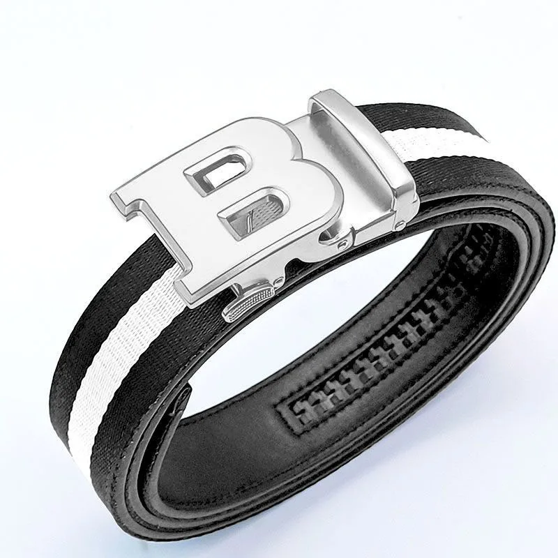 2025 New 34mm Business Men Belts Casual Fashion Luxury Designer Famous Brand Male belt Buckle Canvas Leather Belt for men jeans