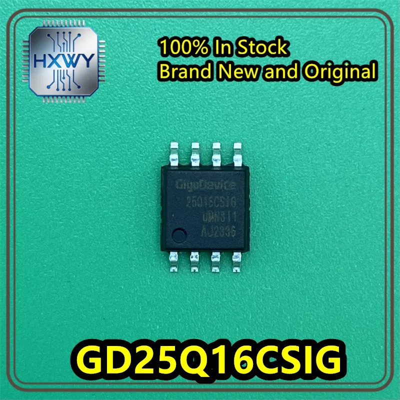 (10/50 pieces) Original Surface Mount GD25Q16CSIG 25Q16CSIG SOP-8 16Mbit SPI FLASH memory chip, brand new, original, in stock, e
