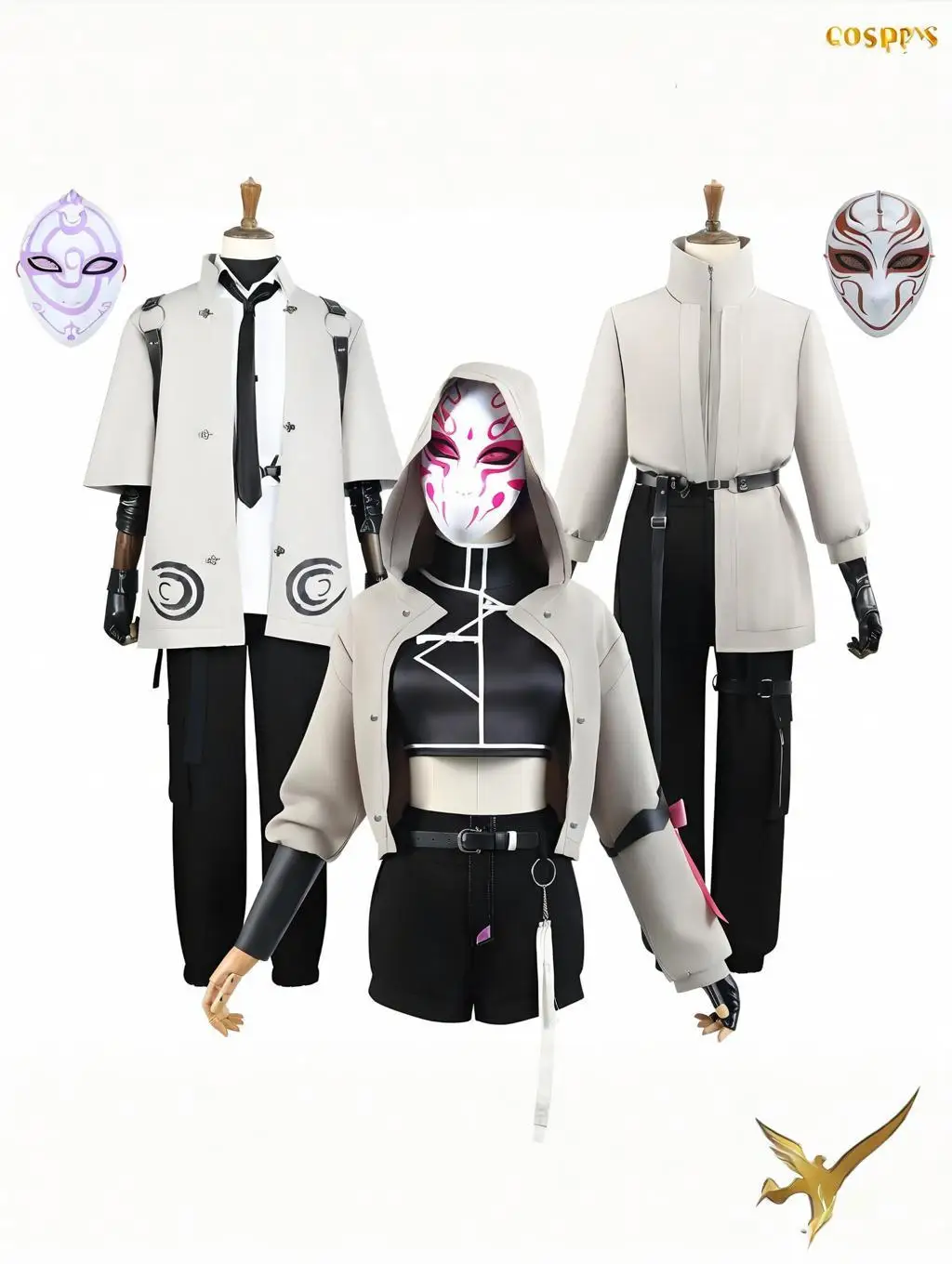 

Spiral Rose King Face cosplay costume Masked Mortal Divine Realm Team God-Slaying setsuitable for Halloween and Christmas