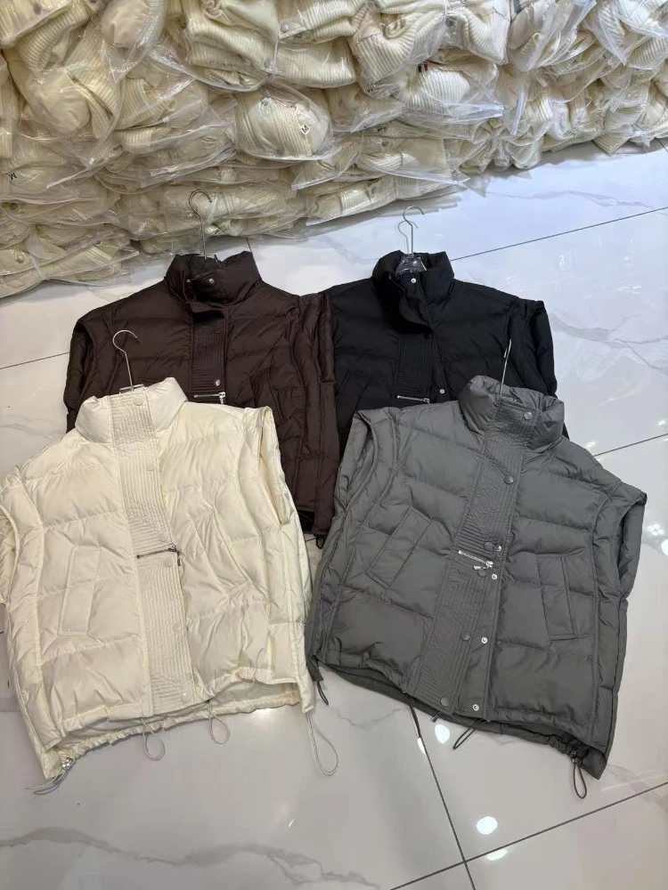 Plus Size Puffer Vest Jacket Winter Women 90% White Duck Down Tank Coat 2025 New Zipper Thicken Warm Casual Waistcoat Outwear