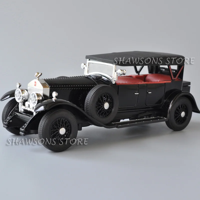 

1:24 Scale Diecast Model Vintage Car Toys Phantom I Pull Back Miniature Replica Sound & Light