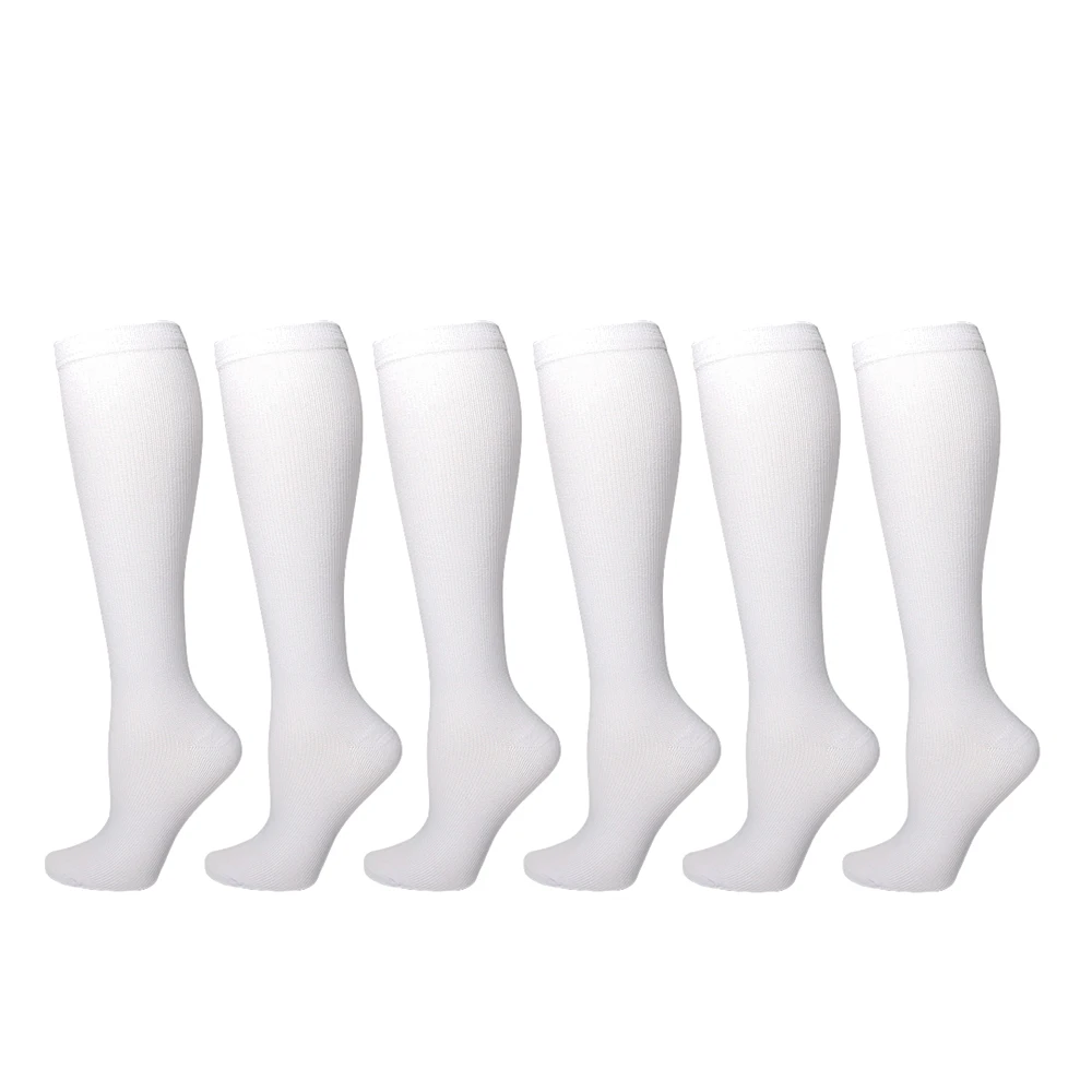 2/6 Paar Kompressionsstrümpfe, Laufsportsocken, Pflegestrümpfe, 20–30 mmHg, für Flug, Reisen, Schwangerschaft, Ödeme, Diabetes, Krampfadern, Socken
