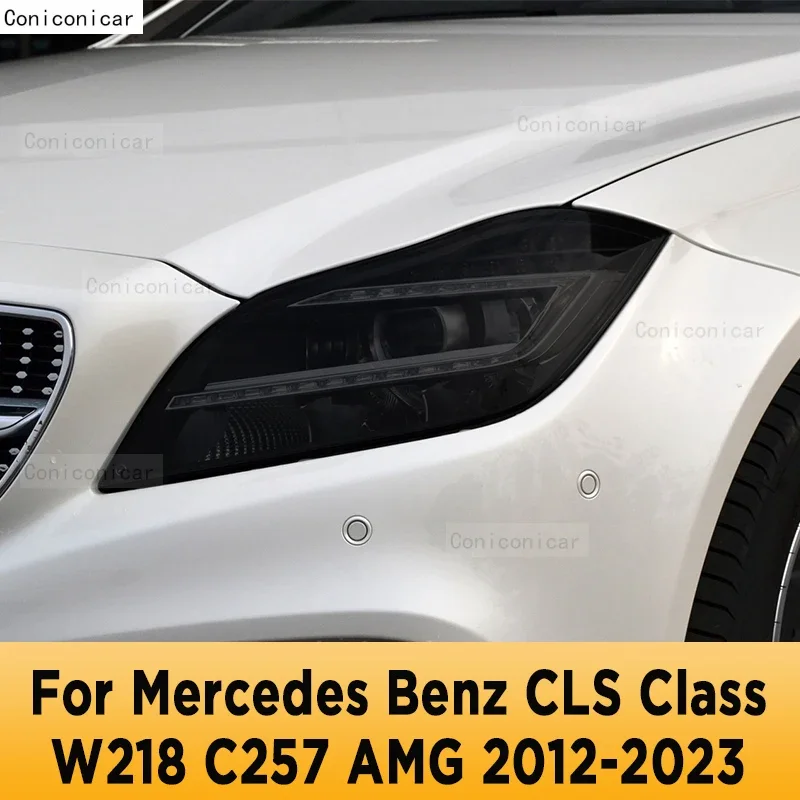 سيارة العلوي طبقة رقيقة واقية الضوء الخلفي ملصق أسود شفاف لمرسيدس بنز CLS الفئة W218 C257 AMG 2012-2023 PPF #1