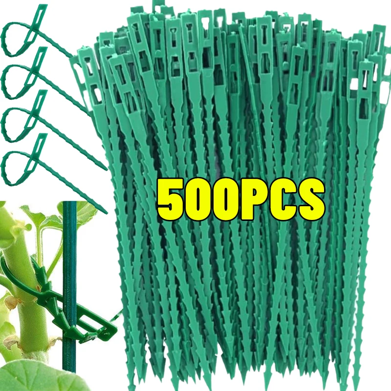 Adjustable Plants Cable Ties Garden Plant Vine Support Fastener Self-locking Nylon Cables Ties Shrubs Flower Stem Tomato Clips