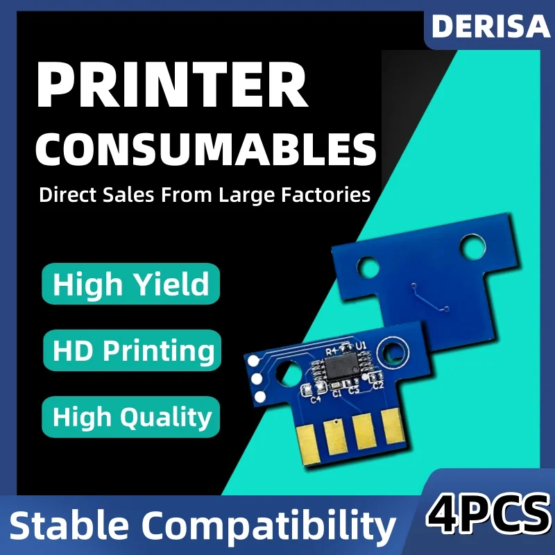 4pcs Chip For Lexmark C540 C543 C544 C546 X543 X544 X546 X548 Toner Chip C540H1KG C540H1CG C540H1MG C540H1YG C540H2KG
