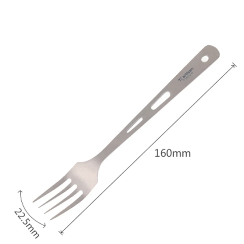 Tiartisan 3pcs Cookware Kit Titanium Cutlery Knife Fork Spoon Lightweight Outdoor Camping Travel Picnic Tableware Set Ta8106