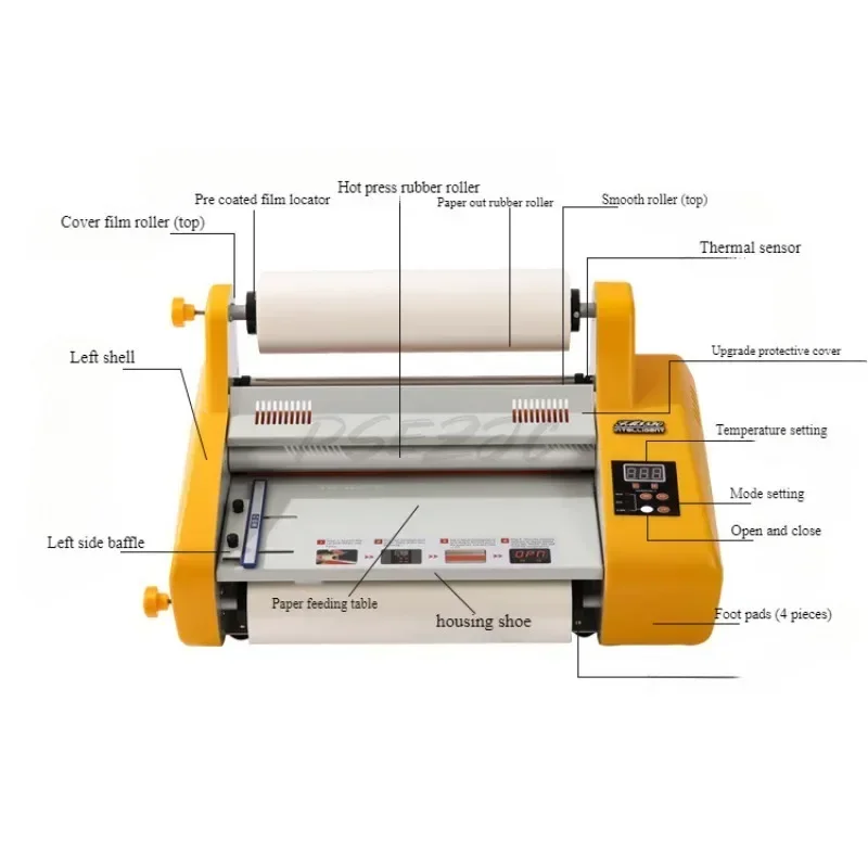 B-M FM3520 Hot and Cold Laminating Machine A3 Photo Film Laminating eCold Glue Electric Sealing Laminating