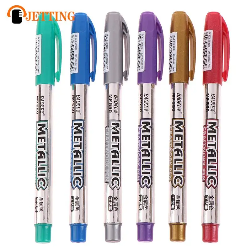 

DIY Metallic Waterproof Permanent Paint Marker Pens Gold And Silver For Drawing Students Supplies Marker Craftwork Pen