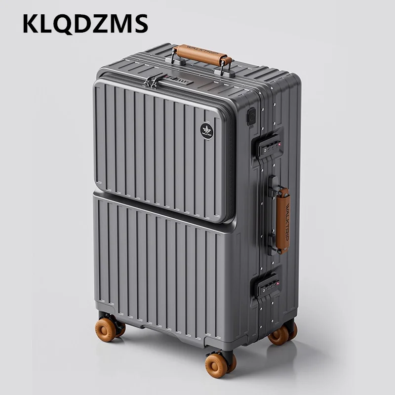 KLQDZMS Laptop-Koffer, Boarding-Koffer mit Frontöffnung, 20 x 4 x 26 Zoll, Lade-Trolley-Koffer, ABS + PC, multifunktionales Gepäck