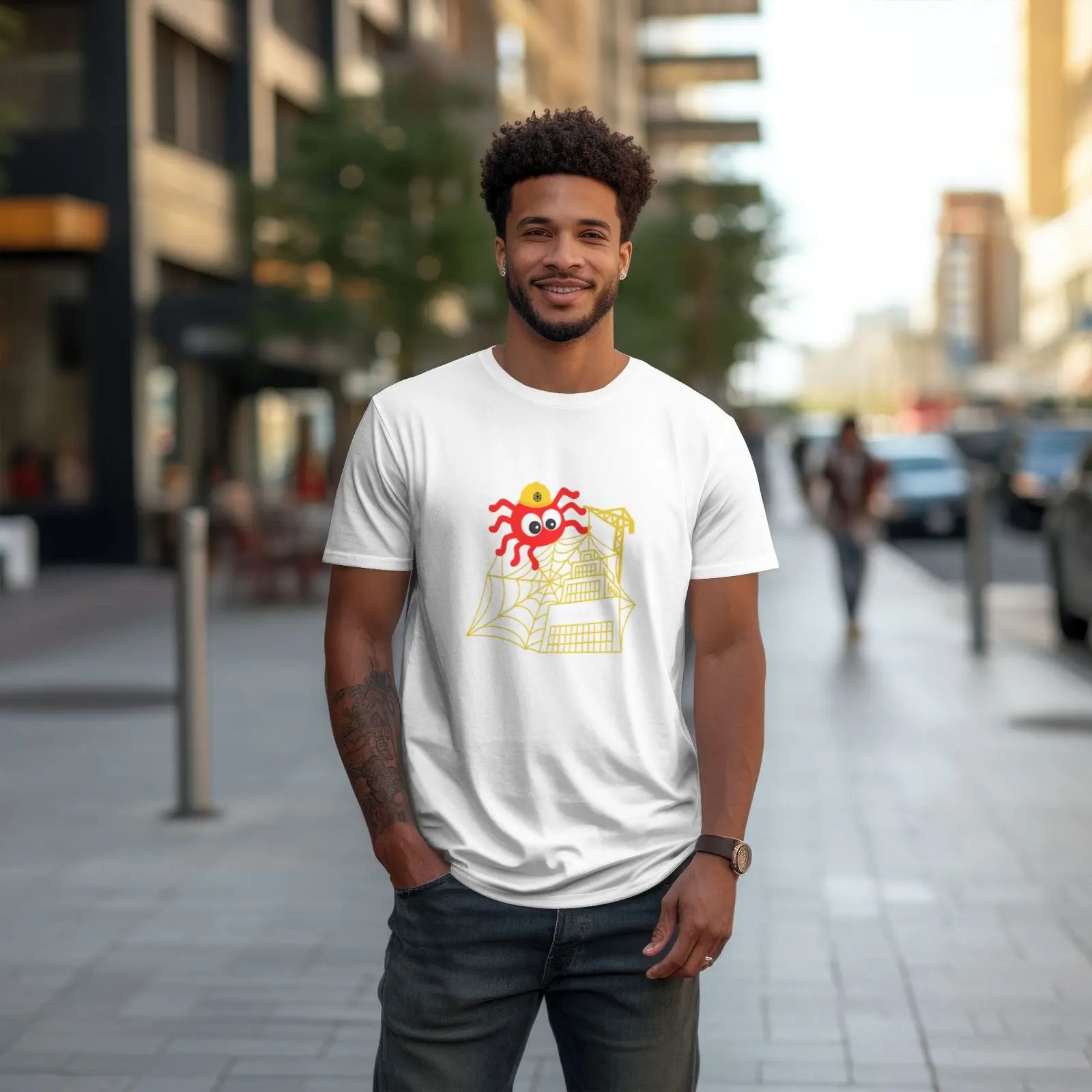 Binance العنكبوت طباعة الرجال معطف مضحك تي شيرت مطبوع الصيف الفكاهة نكتة محب تي شيرت لينة القطن الشارع T وتتسابق الشارع الشهير #6