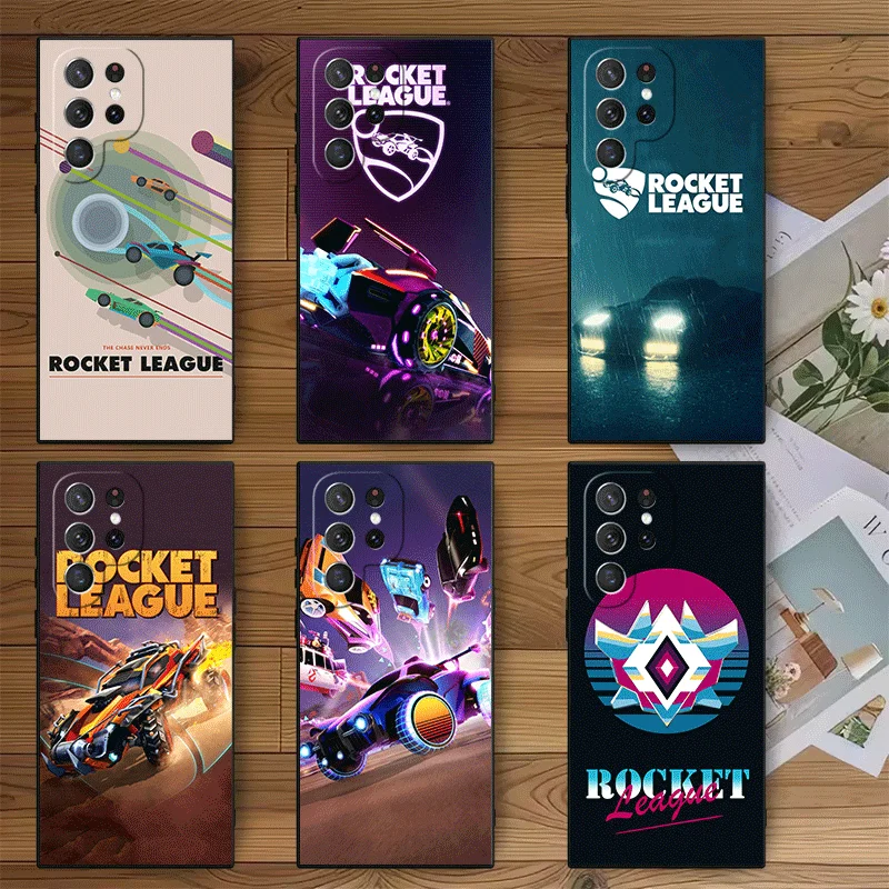 R-Rocket L-League Game Soft Phone Case for Samsung Galaxy S23 S24 S25 S26 Ultra S22 Plus S21 FE S20 + S25 Edge Black Cover Funda