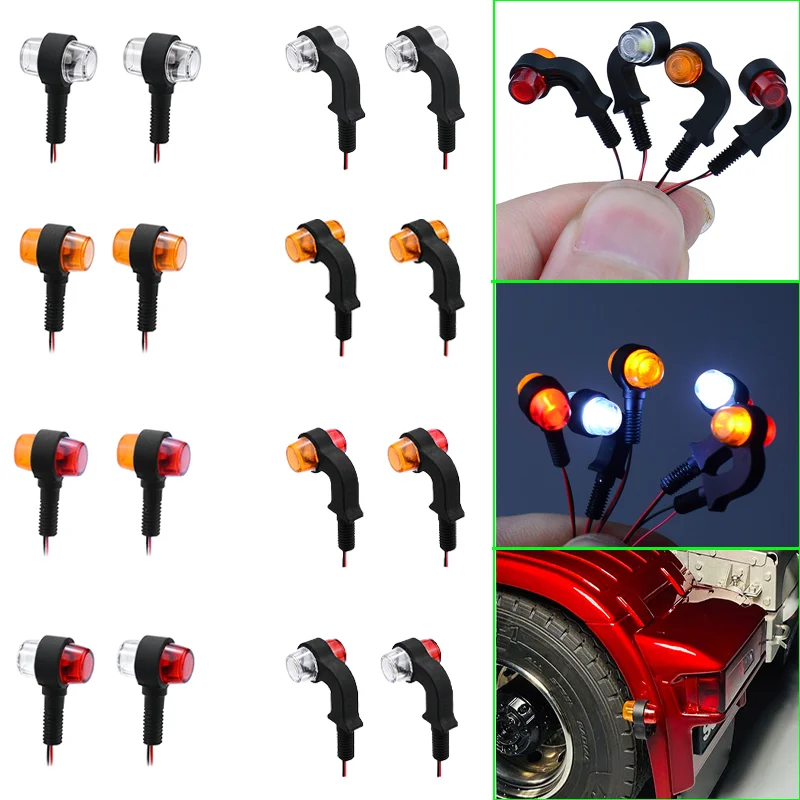 1/14 RC Truck Dual-color Elbow Clearance Lamp for Tamiya for SCANIA 770S R620 for VOLVO FH16 ACTROS Car