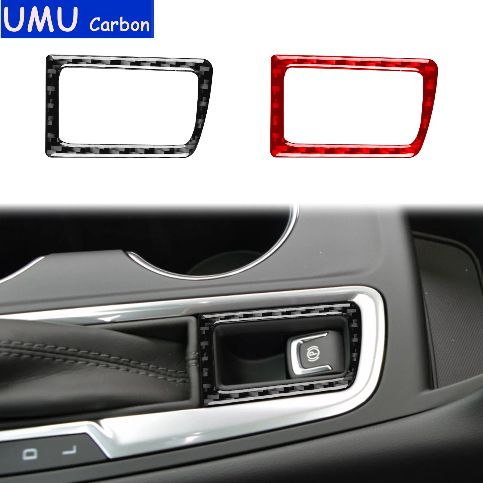 For Chevrolet Equinox Trailblazer 18—22 Car Accessories Carbon Fiber Electricity Handbrake Frame Cover Trim Sticker Modification