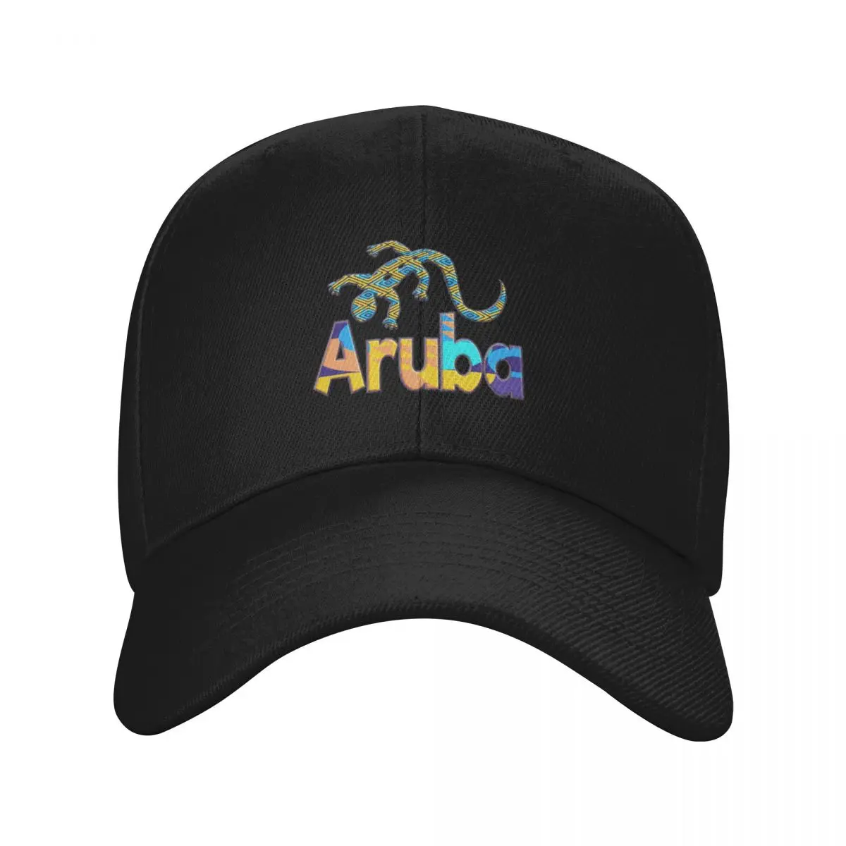 

ARUBA - ONE HAPPY ISLAND - LIZARD PARADISE Baseball Cap Big Size Hat |-F-| custom caps Sun Cap Female Men's